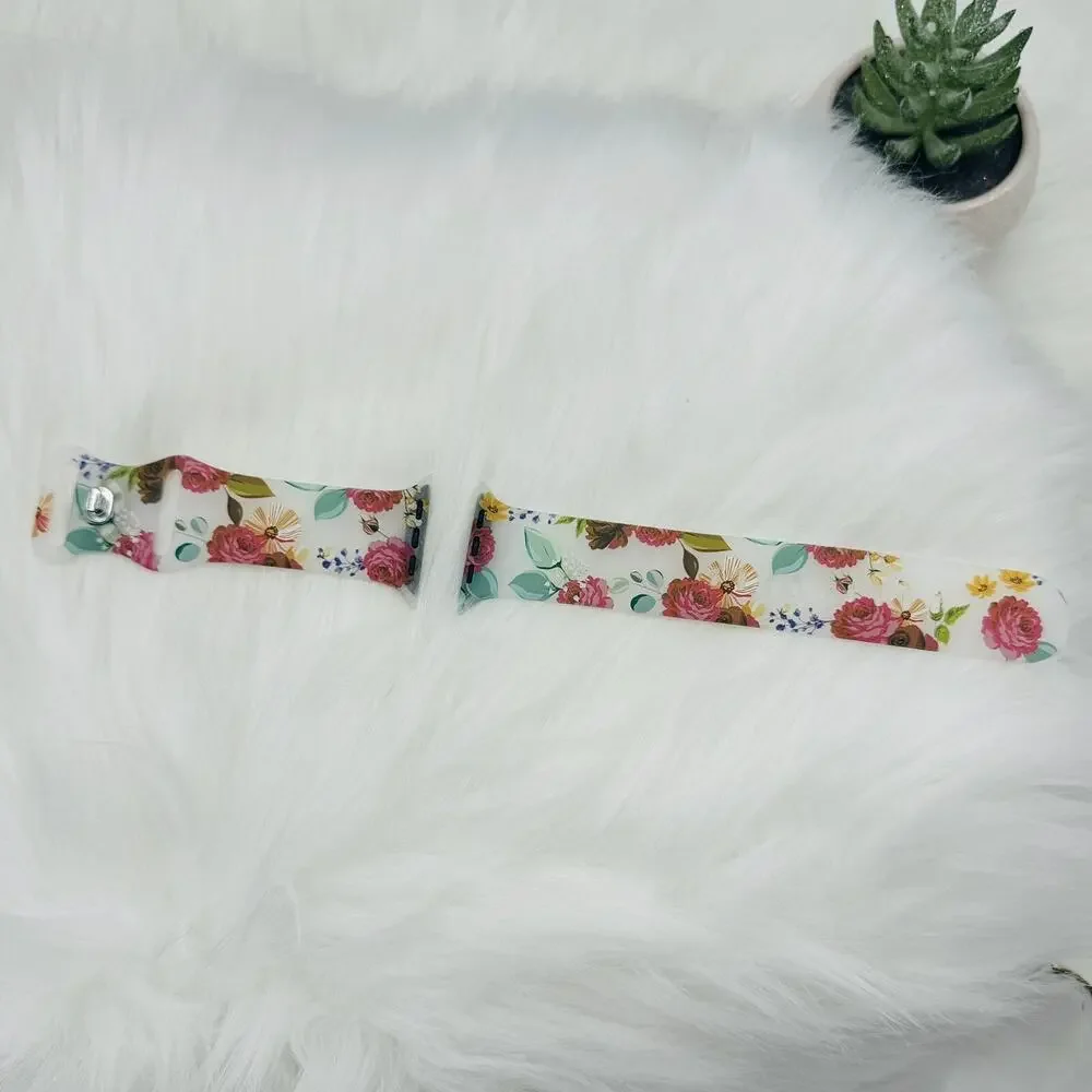 Floral Design Apple Watch Bands 42mm 44mm 45mm 49mm